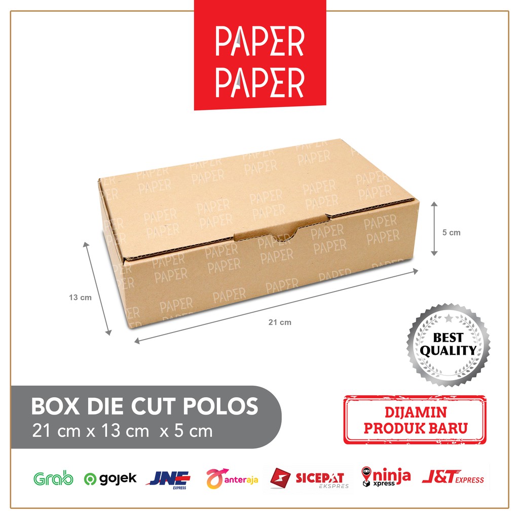 

Kardus Box Karton Die Cut 21x13x5 Polos - Baru - Murah