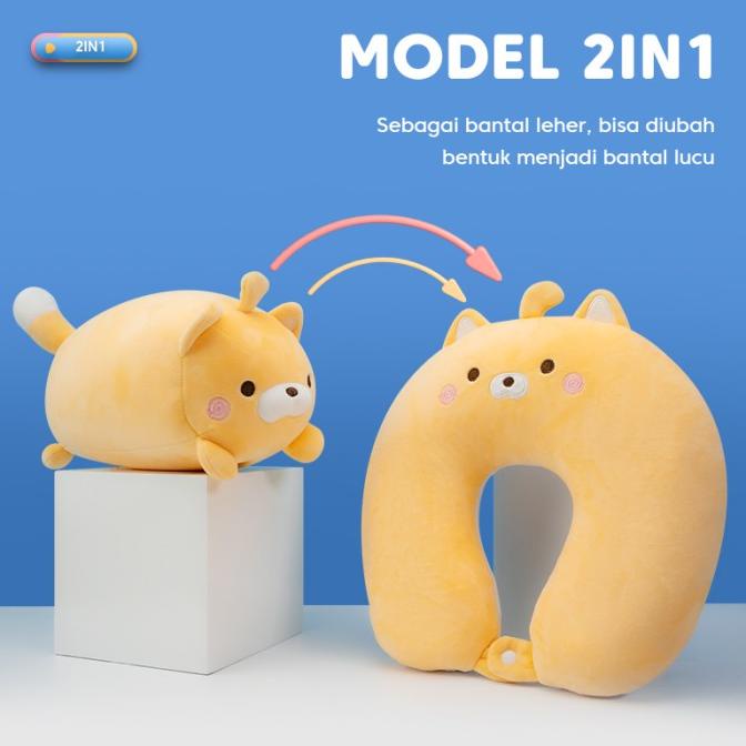 Kkv Sladko Animal Pilow Bantal Leher Travel Multifungsi Bantal Boneka
