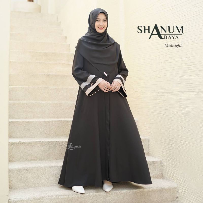 Zayra hijab - Abaya Shanum Gamis Dress Polos Tanpa Hijab