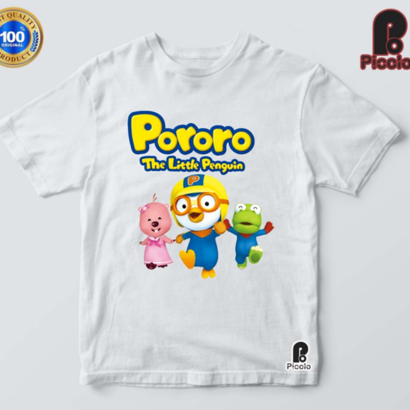 Baju Kaos ANAK DAN DEWASA PORORO COUPLE (FREE NAMA)