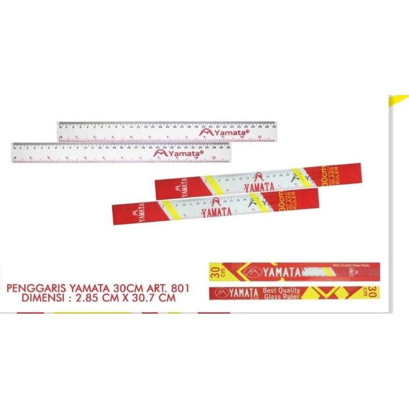 

penggaris plastik yamata uk 30cm