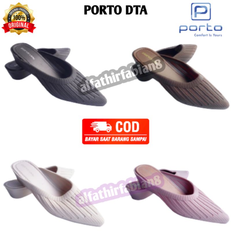 sandal sepatu slop wedges wanita porto lady dta