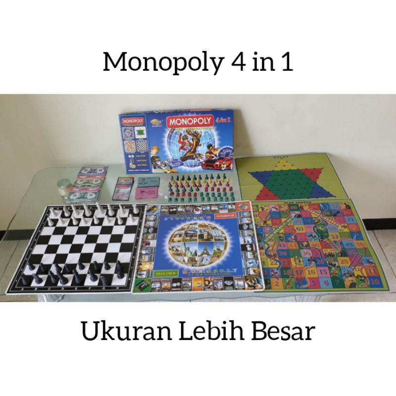 Mainan Monopoly 4 in 1 Murah - Monopoli Board Game Anak Edukatif