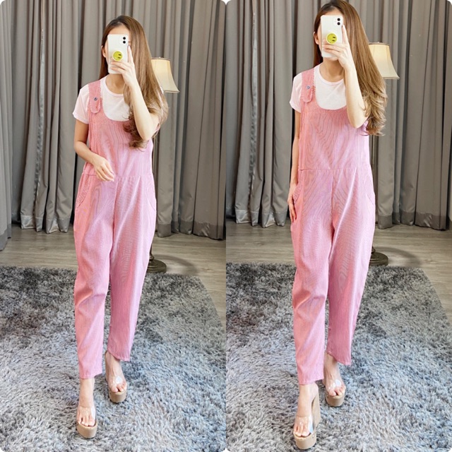 Jumpsuit salur/ jumpsuit casual / jumpsuit wanita / K 8052
