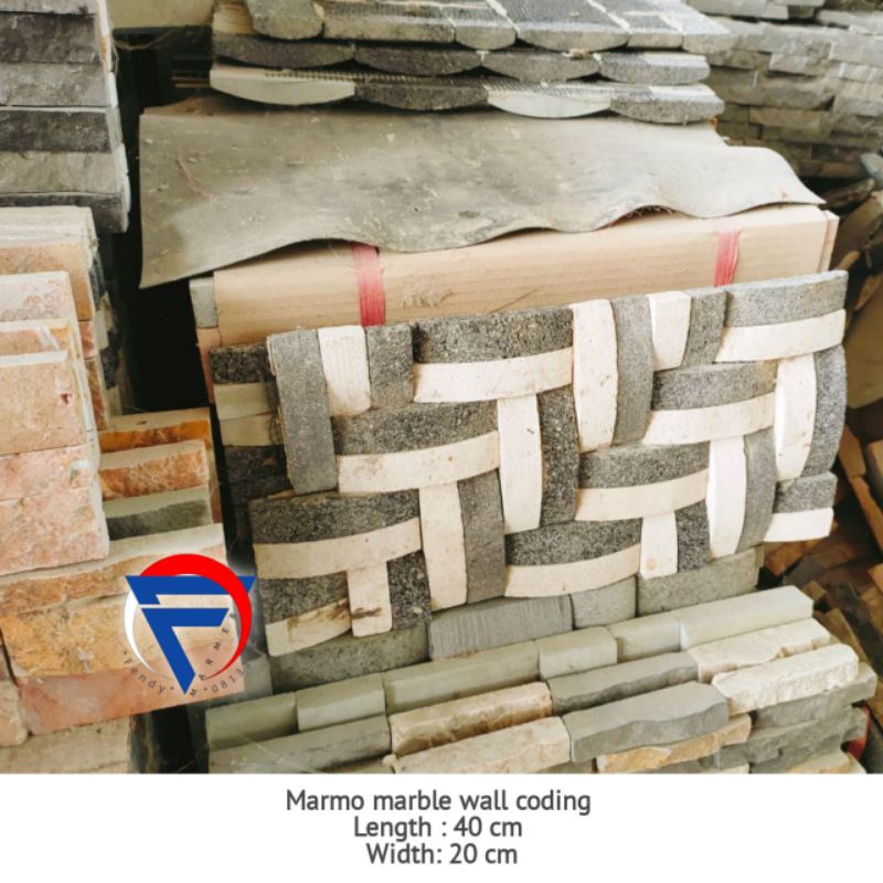 Wall coding marmer variasi 40x20 harga per meter