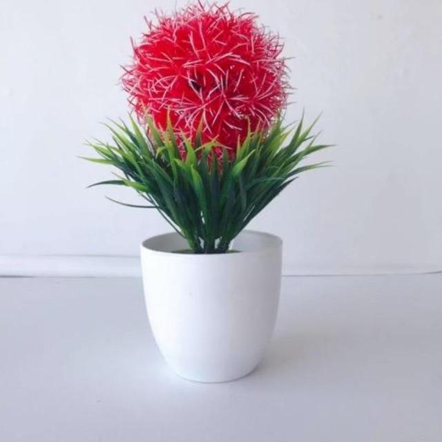 TIB / COD P2042. Bunga. Bunga plastik.bunga dekorasi-Merah