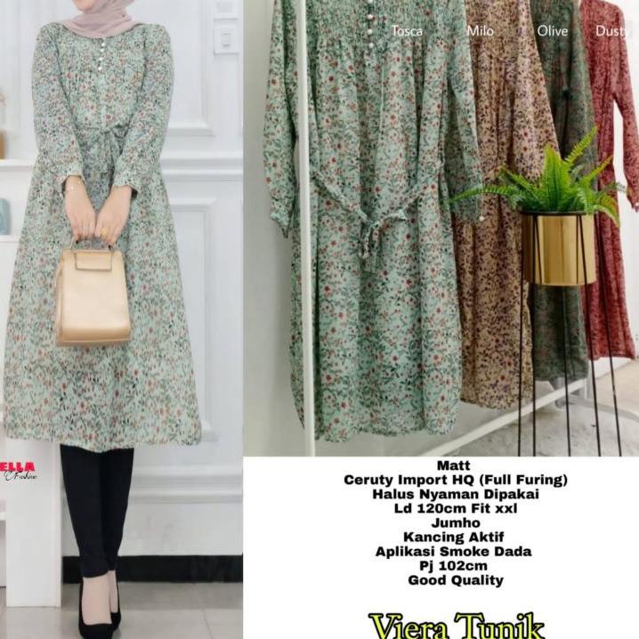 Recomended.. citra viera long tunik ceruty import tunik motif bunga marsela dress tunik blouse katun