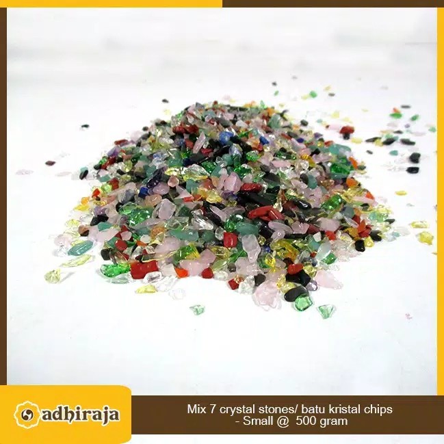 Batu Kristal Mix 7 Kepingan Precious Stone Chips Small 500gr