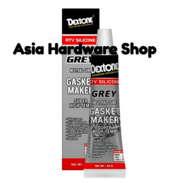 Lem Gasket Maker DEXTONE 50 Gram Silicone Gasket Maker Grey RTV DEXTONE High Temperature