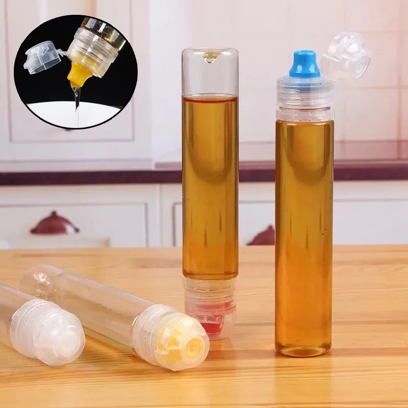 Botol Dispenser Madu / Sirup / Minyak / Cuka Bahan Plastik Transparan Ukuran 90ml Portabel Untuk Dapur