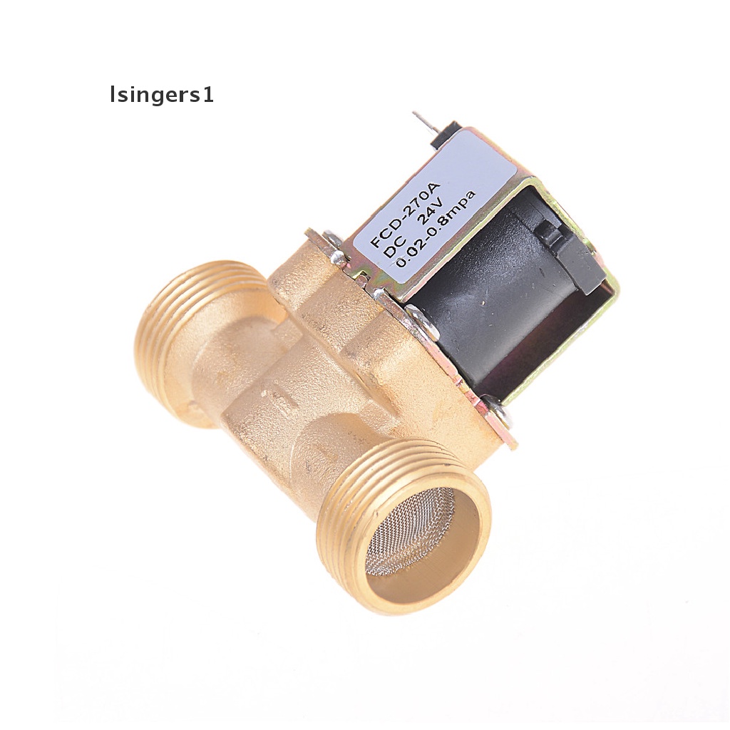 (lsingers1) Katup Solenoid Elektrik 3 / 4 &quot;NPSM DC Bahan Kuningan