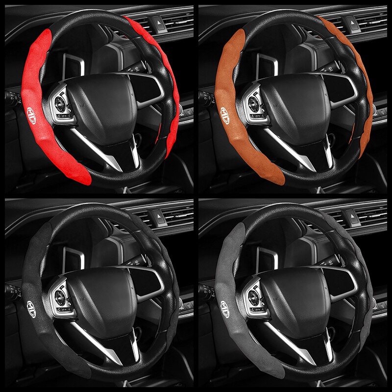 2pcs Cover Stir Mobil Bahan Suede Untuk MG ZS HS MG3 MG5