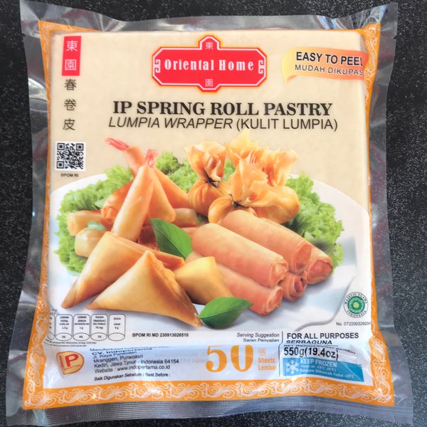 Indopertama Kulit Lumpia Sedang 50 Sheet 19 CM