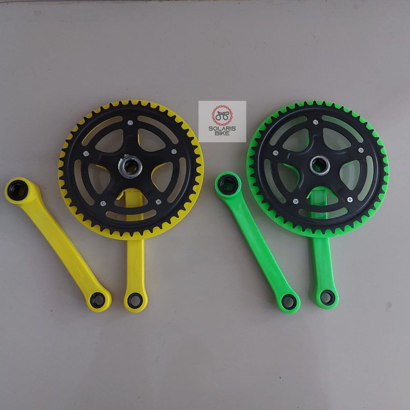 Crank Chainwheel Piringan Sepeda Fixie Minion Mini Trek 44T Warna