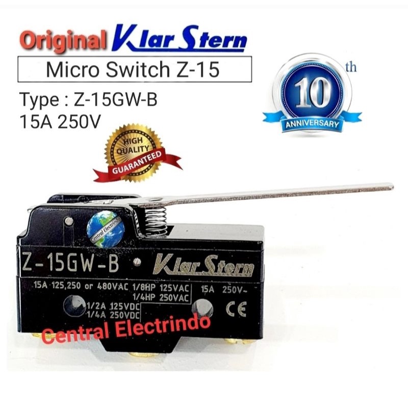 Limit Switch Micro Switch KLARSTERN Z-15GW-B 15A 250VAC High Quality.