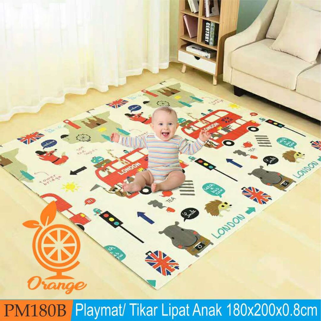 Playmat 2M×1.5M×0.8Cm Karpet Bayi Tikar Anak Play Mat Bayi