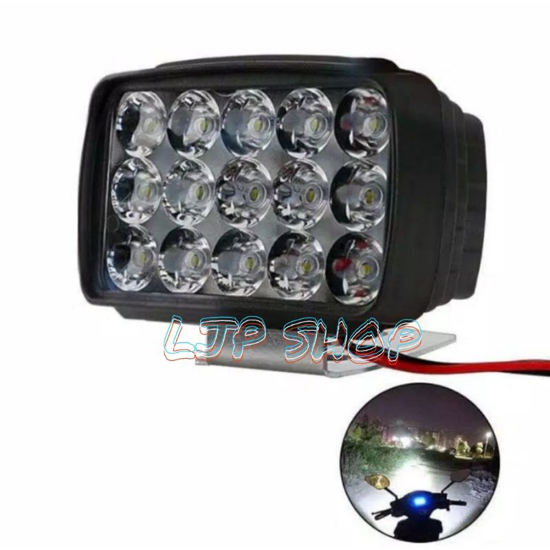 LAMPU TEMBAK CWL CREE WORK LIGHT 24 LED FLASH SUPER TERANG MOTOR MOBIL