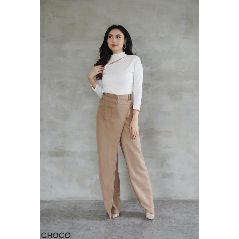 Overlap Kulot Pants Bawahan Celana Panjang Wanita