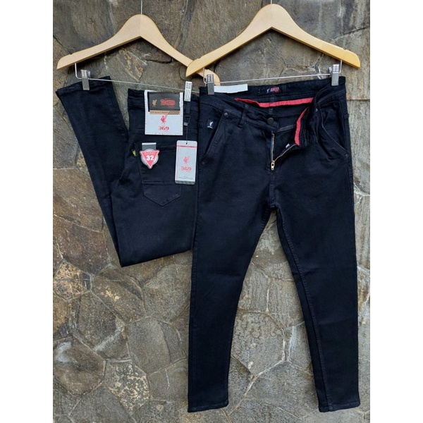 JEANS SKINNY / Celana Pensil / Long Basic Skinny Jeans Black / DEWASA &amp; ANAK