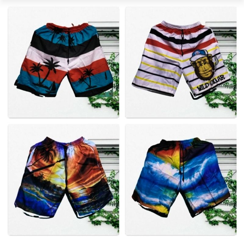 Celana pantai/celana pendek surfing motif full printing