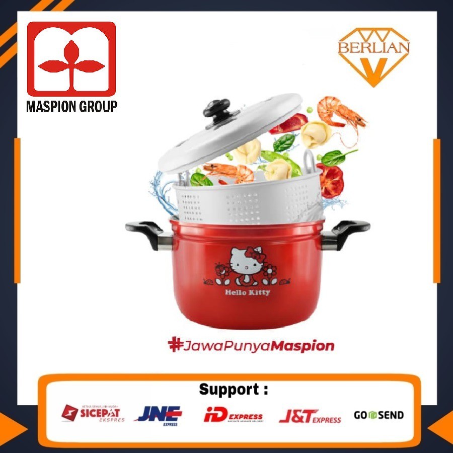 Maspion Dandang Pancaguna 22 Cm Kitty Colan - Kukusan Aluminium Hello Kitty