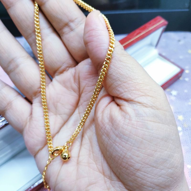 Gelang kaki Titaniun Anti Karat Lapis Emas24K 809KMO