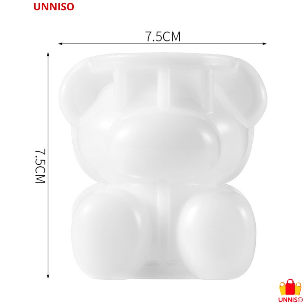 UNNISO - Cetakan Silicone Ice Cube Motif Bear CE15