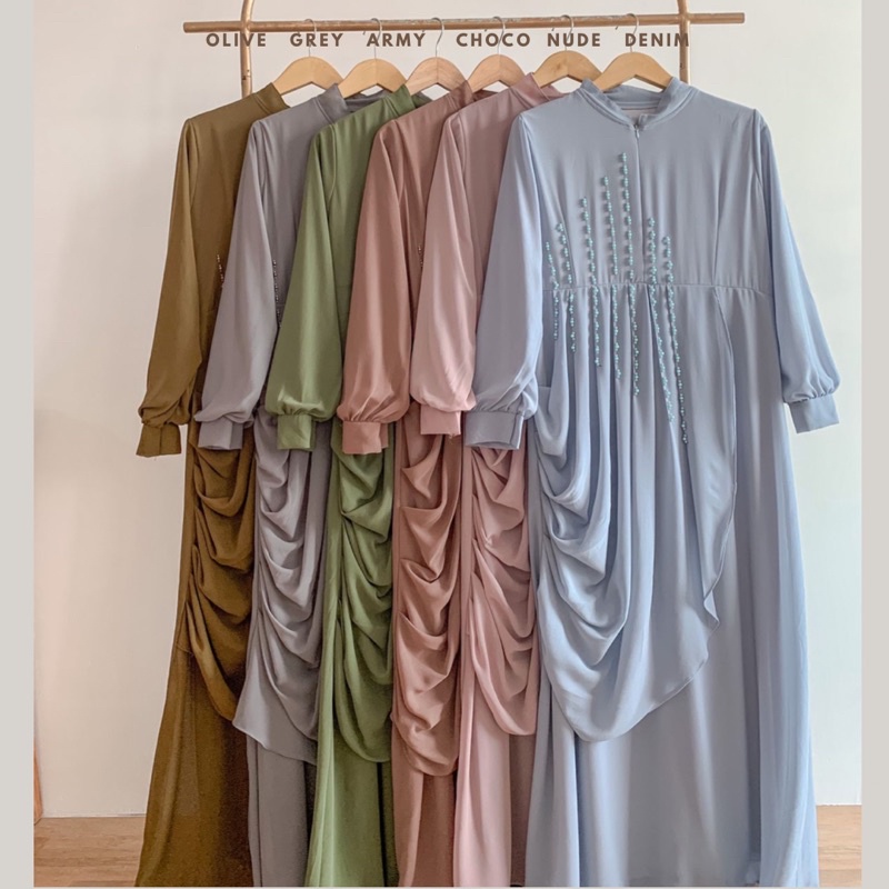 Aurora Dress Jumbo Ld 110/Dress Ceruti Payet S M L XL Jumbo/Dress Pesta/Dress Kondangan/Dress Sage