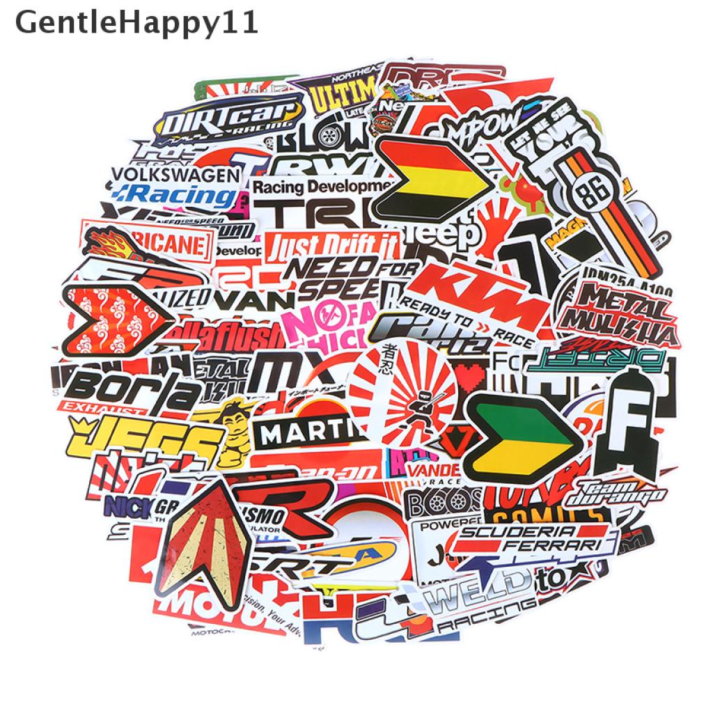 Gentlehappy 100PCS Stiker Graffiti JDM Tahan Air Untuk Mobil Balap