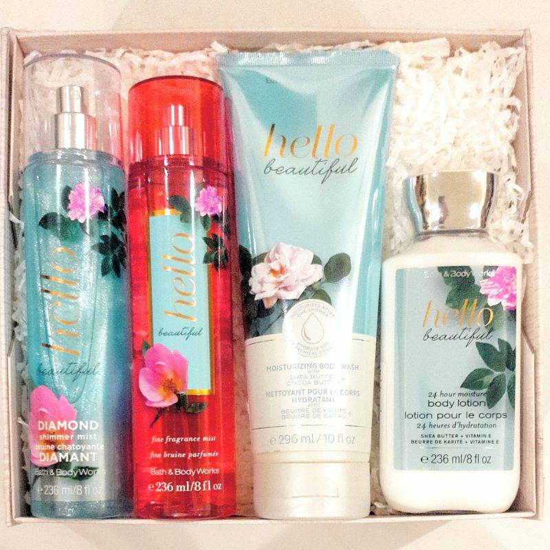 BBW HELLO BEAUTIFUL GIFT SET PAKET BATH &amp; BODY WORKS