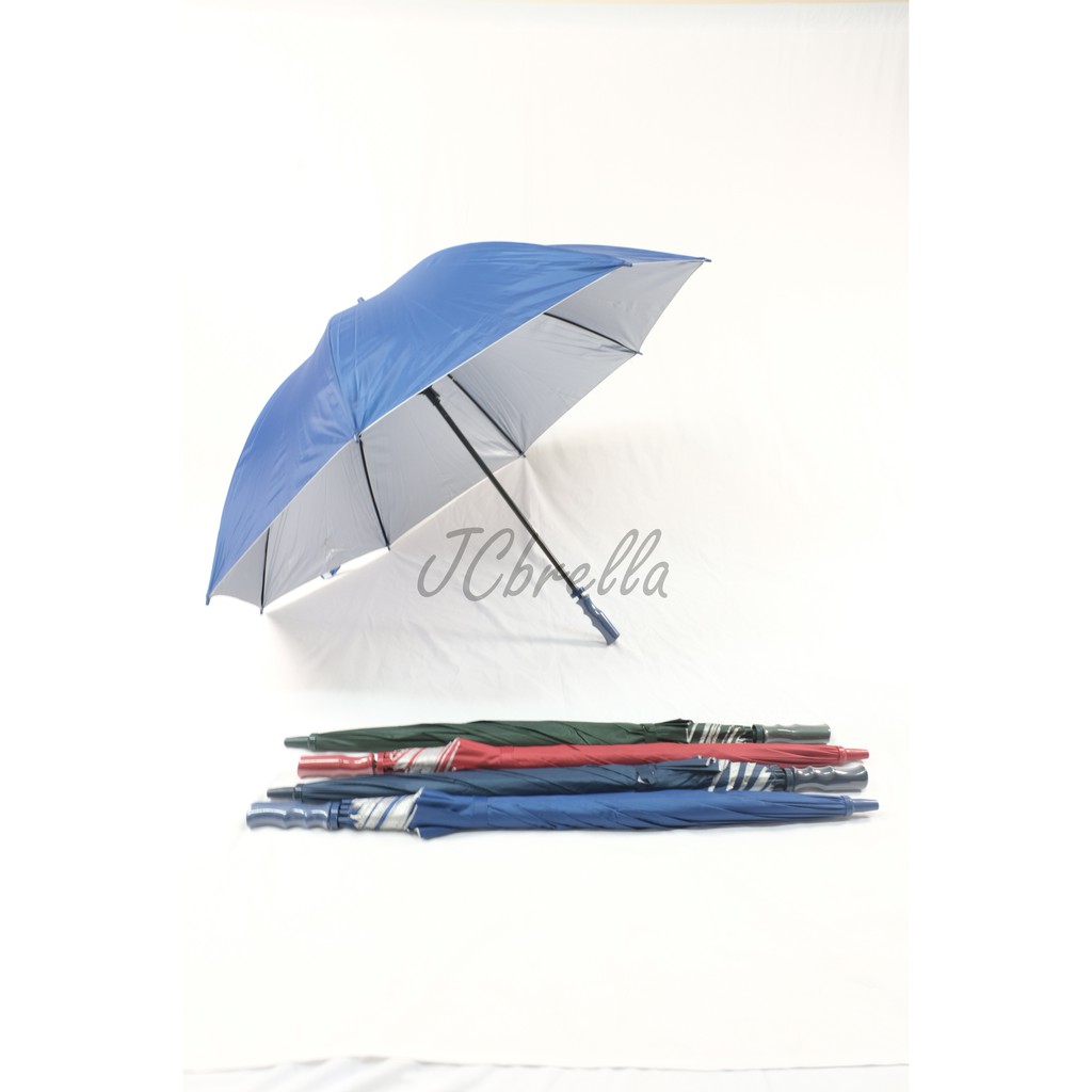 Payung Golf Lapis Silver Manual Rangka Besi NON Sarung - 079