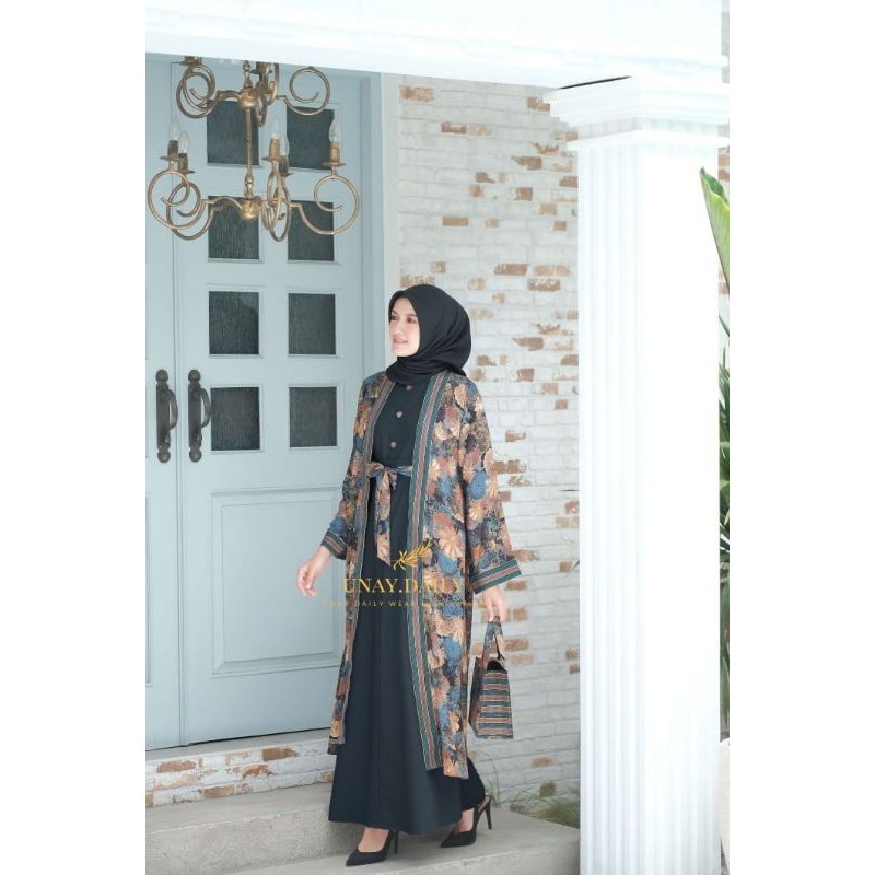 Gamis set ARUNICA by unay daily free tas dan masker hijab