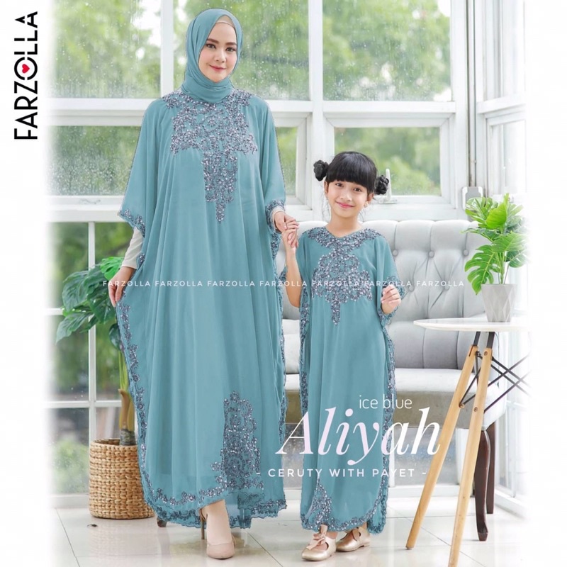 ALIYAH KAFTAN IBU ANAK / Kaftan couple lebaran / kaftan payet tasik