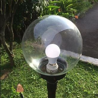 Lampu Taman / Pilar Bulat Bening DLX TP2