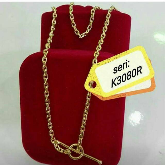 Rantai kalung lapis emas 24karat