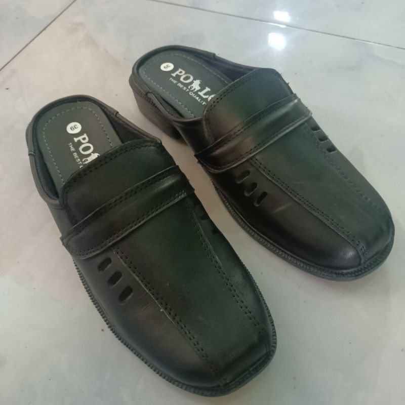 Selop kulit gepak asli sepatu sandal kulit asli gepak