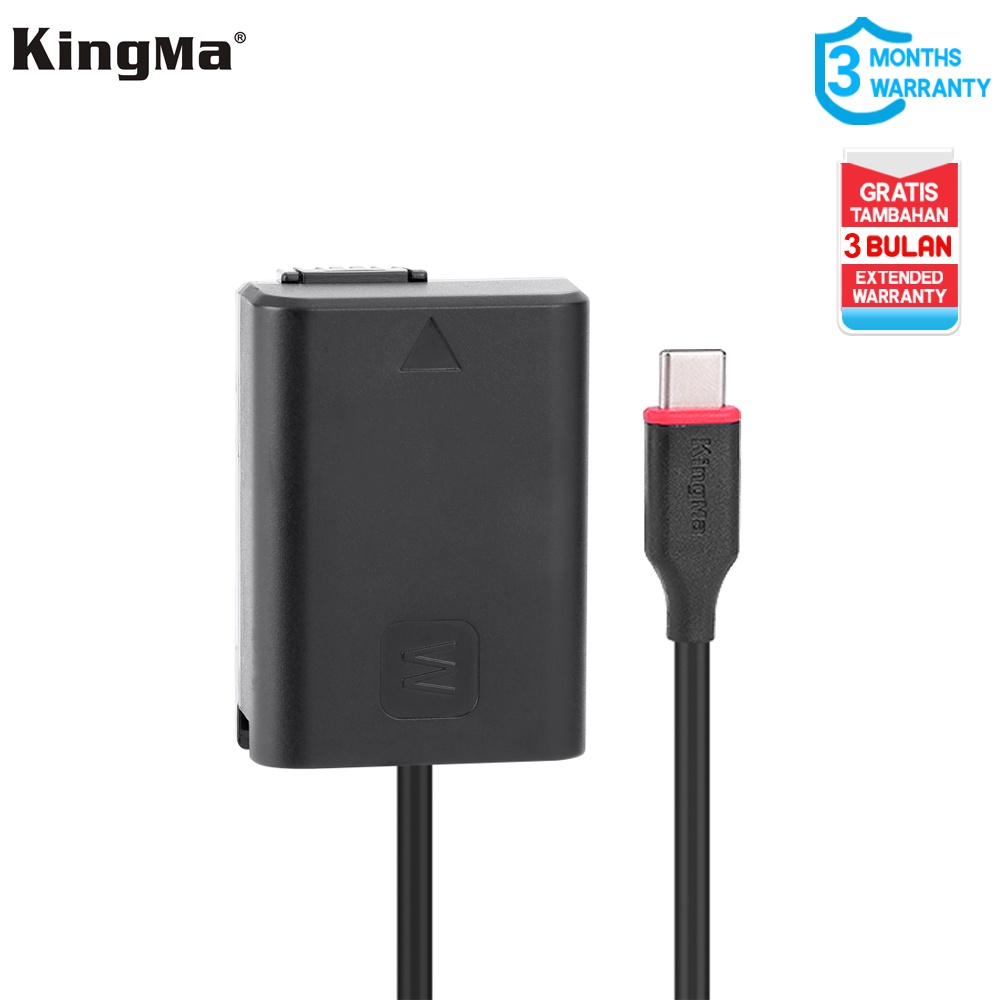 KINGMA Type C USB Dummy Battery for Sony NP-FW50 Power Bank Adapter