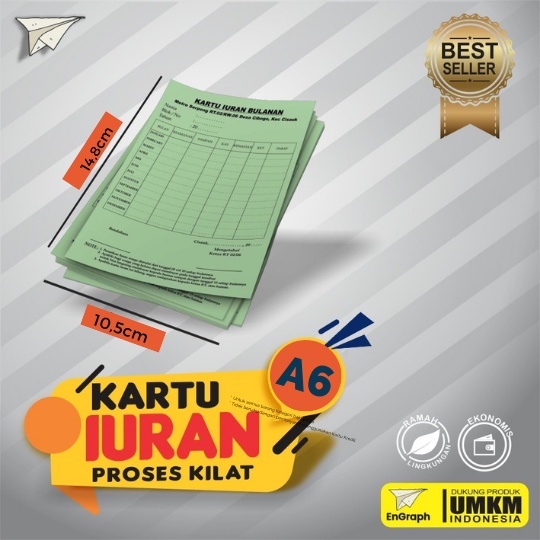 

kartu iuran,infaq dll uk A6