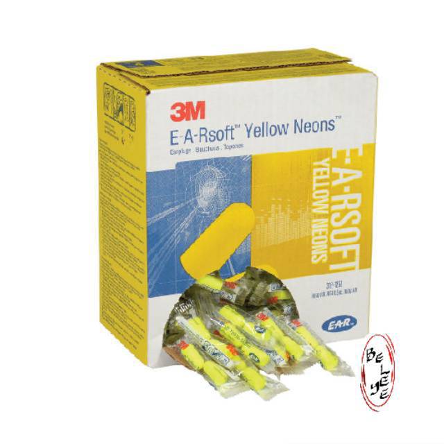 BELEYE | 3M Earsoft Yellow Neon EarPlug - Penutup Telinga 3m - EarPlug 3m Earsoft