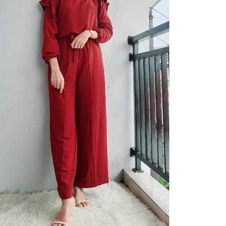 RUBY SET//SETELAN KULOT KRINKEL//OOTD KEKINIAN// SETELAN // SETELAN PALING BANYAK DI MINATI