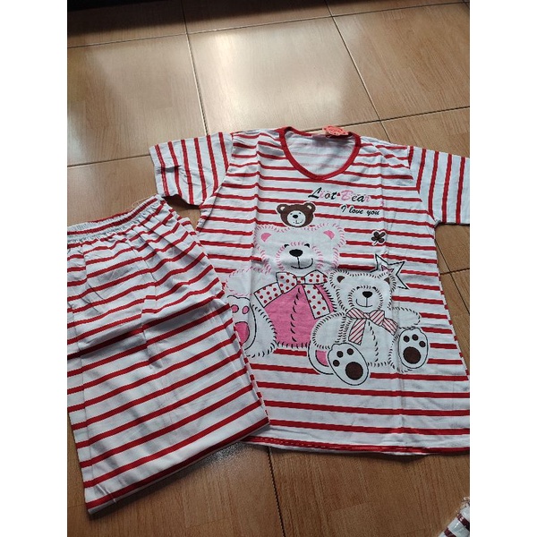Baju tidur kaos oblong  lengan pendek celana panjang