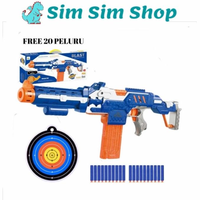 Mainan Pistol Tembak Tembakan Otomatis Lefan 9925 Riffle M16 Not Nerf