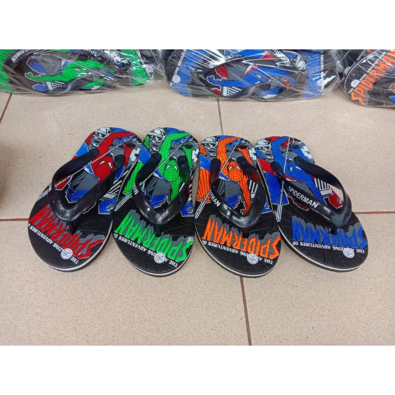 Sandal jepit anak /motip sepiderman