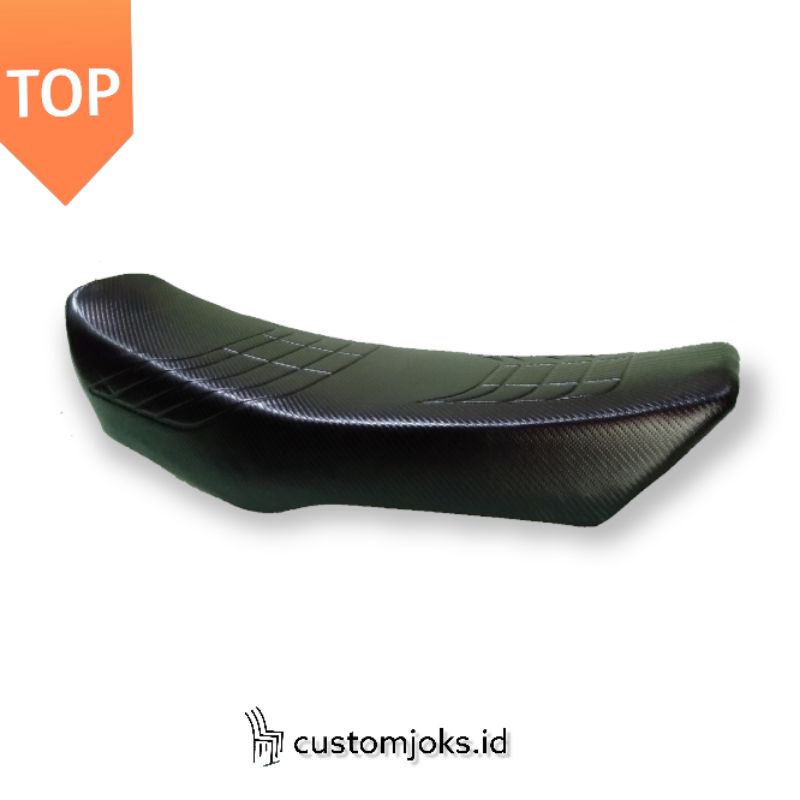 Jok Motor RX King Prau Prahu Perahu Ekstrim empuk siku Custom Kulit Carbon Press Timbul Premium