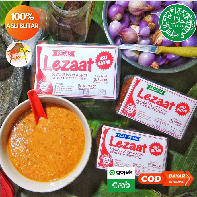 

Sambel Pecel Kacang Ibu Sumarti Lezaat Instan Asli Blitar Varian Pedas Sedang Tidak Pedes 375gr Isi 5