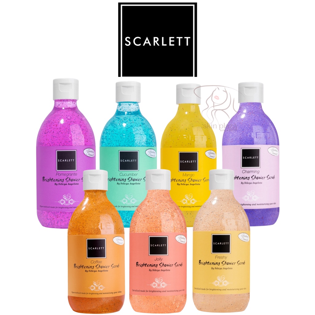 Scarlett Whitening Body Lotion Shower Body Scrub Facial Wash Eye Serum Cream Day Night Toner Brightly Acne Mask To Glow Mini Age Delay Series Felicya Angelista Free Gift