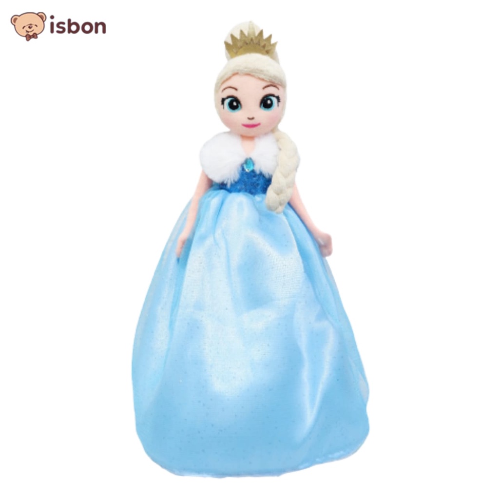 Boneka princess lisa biru mainan anak perempuan istana boneka plush elsa kartun karakter cewek dan hadiah untuk anak