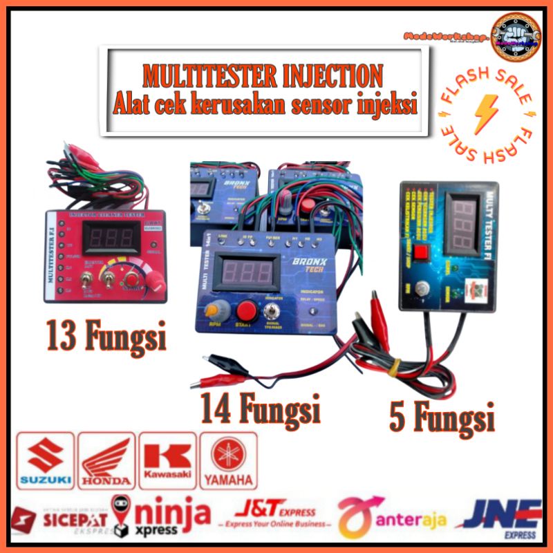 Multitester digital FI , alat cek kerusakan sensor injeksi alat riset motor injeksi tester