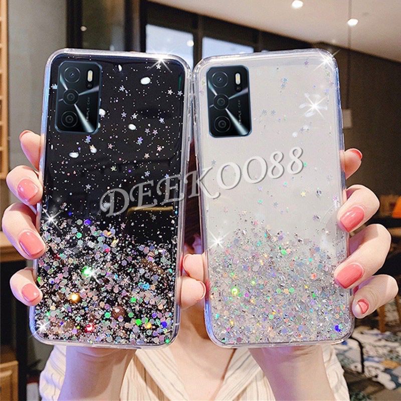 Oppo A15 A15S A16 A54 A74 4G A74 5G Casing Soft Case Tpu Bahan Premium Glitter Glossy