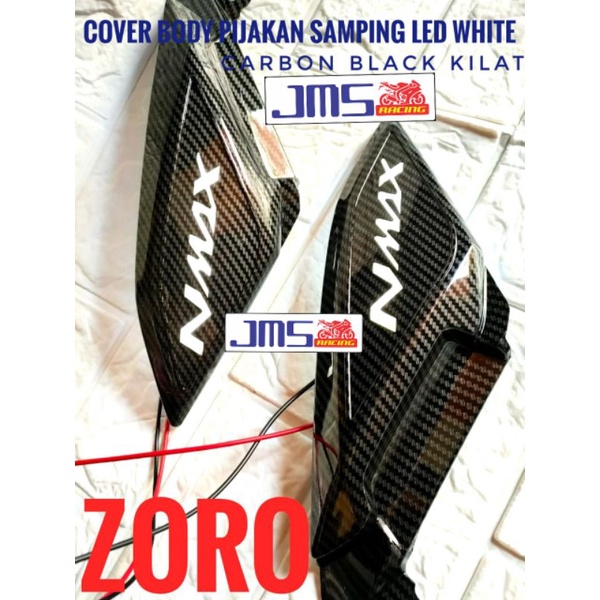 cover tutup carbon bodi pijakan kaki samping yamaha nmax new zoro